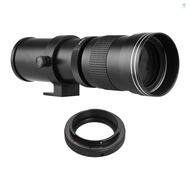 Camera MF Super Telephoto Zoom Lens F/8.3-16 420-800mm T Mount with Adapter Ring Universal 1/4 Thread Replacement for Canon EF-Mount Cameras EOS 80D 77D 70D 60D 60Da 50D 7D 6D 5D T