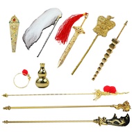 【1560 people collection】Alloy magic accessories gourd whisk【1560人收藏】合金法器配件葫芦拂尘关公刀七星剑令牌龙头拐杖扇子居家像体专用5.