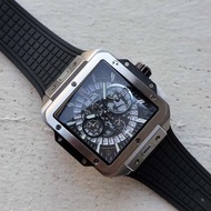 Seiko Mods Square Seikolex stainless steel VK63 skeleton open heart men’s watch seiko modify seiko m
