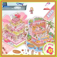 3D Sticker Secret box new model decorative stickers, 3D landscape stickers, sticky house landscape s