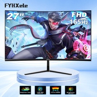 FYHXele 27 Inch Computer Monitor Curved Full QHD 1080P 165Hz 1MS Response Monitors 10Bit LCD Display