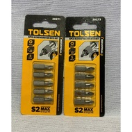 Screw head set + 5 pieces PH2-PZ2 * 25mm (industrial)-Tolsen 20271-20273