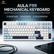 F99 Custom Mechanical Keyboard: Tri-Mode BT5.0/2.4G/Wired, 96% Layout. 5-Layer Gasket, Full-Key Hot-