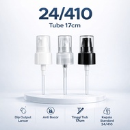 BOTTLE PUMP HEAD 24/410 PUMP DISPENSER HEAD 17CM TUBE / BLACK / WHITE/TRANSPARENT