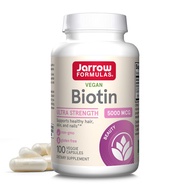 Jarrow Formulas Biotin Ultra Strength 5000 mcg Dietary Supplement - 100 Veggie Capsules