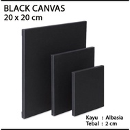 Black canvas 20x30 cm