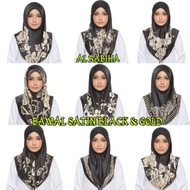 BAWAL SATIN HITAM GOLD BIASA /AWNING SCUBA