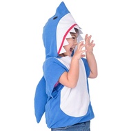 Fashion Kids Ocean Shark Jumpsuit Cosplay Shark Costume Stage Clothing Fancy Dress With Baby Cute Shark Bag Halloween