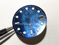 [Seui43] Mặt số vỏ màu xanh siêu sáng nh35 cho Seiko-Watch Fit nh35 Movement với skx007/009 có logo 