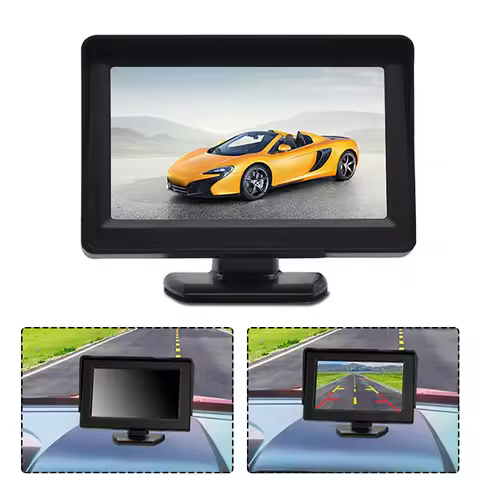 ABS DC 9V-36V 4.3 Inch TFT LCD Rearview Monitor Car Rear View Camera Reversing Parking System Kit Wi