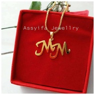 Kalung inisial / Huruf Huruf / Kalung Inisial 2 Huruf