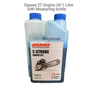 OGAWA Lubricant 2T Engine Oil TCW-3 1 Litre with Measuring Bottle /500ml/5L(Brush Cutter, Chain Saw,