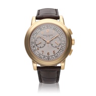 Patek Philippe Complications Reference 5070R, a rose gold manual wind wristwatch with chronograph