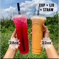 🔥50 pcs🔥Cup Giraffe 22 oz & 28oz FREE Straw Boba/ Cup Zirafah  22oz & 28oz/Cup Mojito