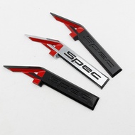 3D Metal Car  Rear Trunk Side Fender Badge Emblem Sticker for Acura A-SPEC Aspec MDX TL TSX TLX RDX 