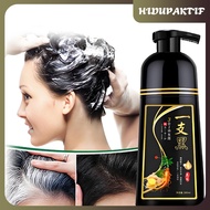 500ml 3-in-1 Grey to Black Brown Hair Coloring Shampoo for White Hair Hair Dye Hair Colour Shampoo