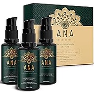 Organic Face Care Set 3 x 30 ml - Gifts for Women - Vitamin C Serum Face with Vitamin A + E - Effective Retinol &amp; Hyaluronic Face Serum with Aloe Vera Gel Base - ANA Naturkosmetik