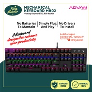 Mechanical Keyboard ADVAN MK02 Gaming Keyboard TKL RGB Backlit