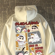 Cartoon Crayon Shin-chan Long Sleeve Hoodie Unisex Loose Sweater Fashion Couple Sweatshirt