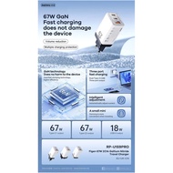 REMAX RP-U159 Pro 67W Charger Adapter Fast Charging Adapter Remax Charger 65W Type-C UK Charger. REM
