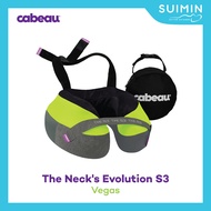 Cabeau Neck Pillow There Is A Strap To Tighten. Evolution S3 Vegas Travel DK Gray/Neon Yellow Model 