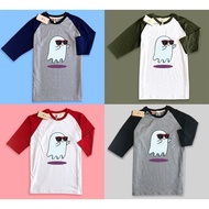 Premium Raglan T-Shirt CAMOE Funky Cute Ghost