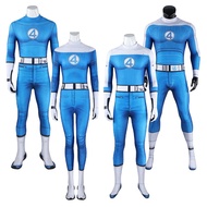 Fantastic Four Cosplay Costume Set - Invisible Woman & Human Torch Outfits + Reed Richards Jumpsuit 