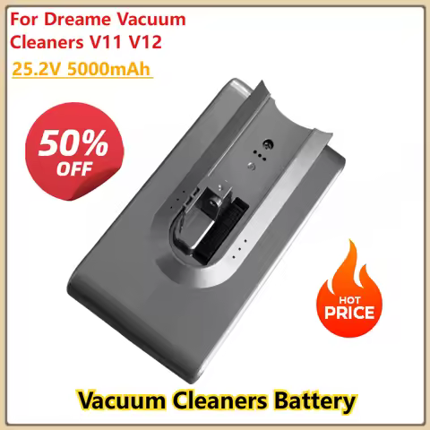 High Capacity 5000mAh 25.2V Lithium Battery For Dreame Vacuum Cleaners V11 V12 Xiaomi Mijia Dreame V