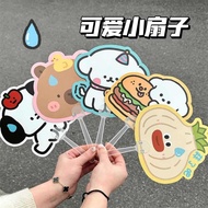Original Cute Cartoon Mini Portable Special-Shaped Handle Hand Fan Cool Small Fan Summer Cool Fan Ad