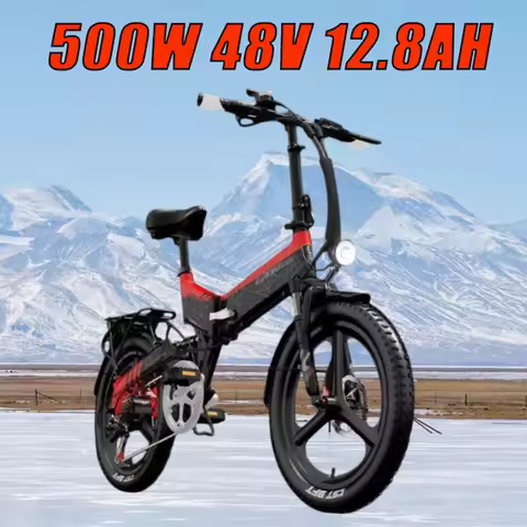 LANKELEISI G650 Electric Bicycle motor 500w battery 48v12.8ah mini Folding e-bike urban leisure 20in