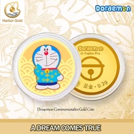 【Harbor Gold】Doraemon Gold Coin Red Packets (0.2g) 999/24K Pure Gold Coin