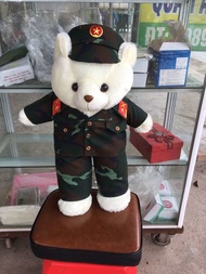 Gấu bông quân đội rằn ri k20 in tên theo yêu cầu