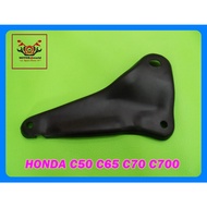 HONDA C50 C65 C70 C700 -- EXHAUST PIPE BRACKET STEEL "BLACK" // BLACK (1 Piece)