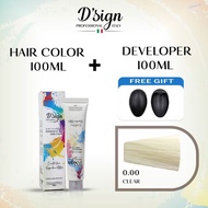 D’sign Professional Italy Hair Color BOOSTERS Permanent Color 0.00/ 0.11/ 0.33/ 0.22/ 0.45/ 0.66/ 0.