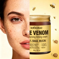 Bee Venom Collagen Firming Cream, 45% Snail Mucin, Vitamin E, Instant Nourishing, Long-lasting Moist