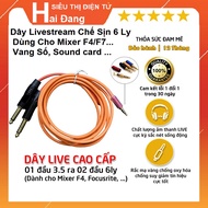Livestream Genuine Processing Singing Wire, 6 Cups Out 3.5, For Soundcard Focusrite, Mixer F4, E4, A
