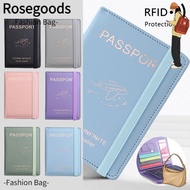 ROSEGOODS RFID Passport Cove Travel Accessories Waterproof Multi-Function PU Leather Passport Holder