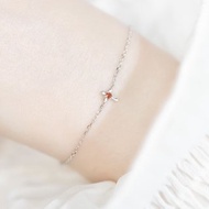 石榴石925純銀十字架手鍊