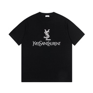 24ss Luxury Brand Yves Saint Laurent YSL Printed Shirts Men Women Sport Streetwear Sweatershirt Outdoor T-shirt