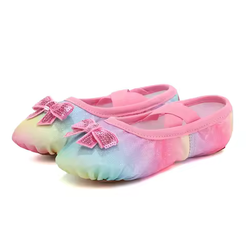 Children Ballet Shoes Women Girls Kids Ballet Dancing Shoes Flats Ladies Ballet Slippers Salsa Train