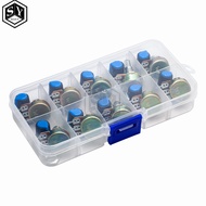 WH148 15mm Linear Taper Rotary Potentiometer Kit with Knob Cap - 3-Pin Multi-Value Assortment (B1K t