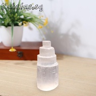 Selenite Tower Lamp Quartz Crystal Ornaments Craft Reiki Healing Home Decor