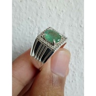 Cincin Batu ZAMRUD ASLI Emerlard ( Silver 925 )