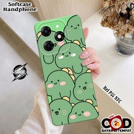 HP Itel P55 NFC 2024 Softcase Itel P55 NFC Latest Silicone Pro Camera Fashion Case Cartoon Dino Cute