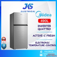 Midea 400L/490L Inverter 2 Door Fridge | Electronic Control | Active-C Fresh | Smart Sensor | Big Co