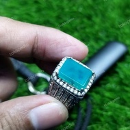 Bacan Kotak Doko Majiko Kristal Natural Batu Asli Ring Perak Istimewa