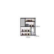 YQ Bar Cabinet Wall-Mounted Shelf Creative Bar Restaurant Red Wine Rack Iron Industrial Style Display Stand