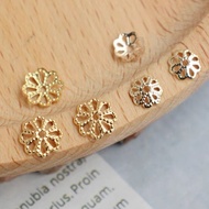 14K Copper Plating Gold Eight Petal Flower Cap 6mm/8mm 14K铜镀金 八瓣花 花托