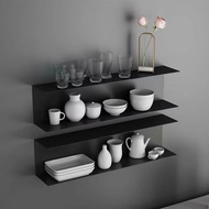 JY-H/Flat Partition Iron Wall Shelf Wall-Mounted Bookshelf Nordic Style Shelf Wall-Mounted Kitchen Shelf Storage Rack OF