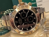 99%極新 Rolex 116503 黑面 DAYTONA 亂碼 藍夜光 2017年表 全套齊